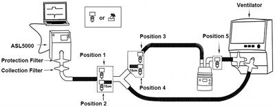 Position of different nebulizer types for aerosol delivery in an adult model of mechanical ventilation